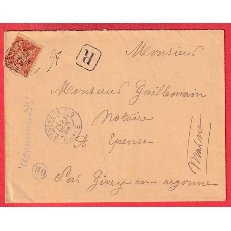 N°94 RECOMMANDE STE MENEHOULD MARNE OR DE REPSECOURT POUR EPENSE LOCAL??