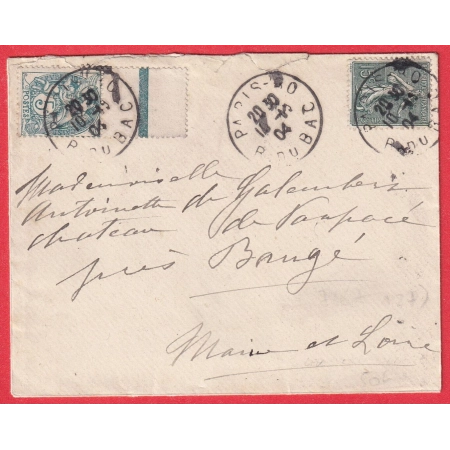 N°111 130 LEVEE EXCEPTIONNELLE PARIS 80 R DU BAC 1904 BAUGE MAINE ET LOIRE