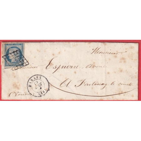 N°4 GRILLE MARANS CHARENTE INFERIEURE 1851 FONTENAY LE COMTE VENDEE