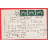 N°137 BANDE DE 3 LEVEE EXCEPTIONNELLE PARIS 28 R DE PONTOISE POUR TURIN ITALIE 1907