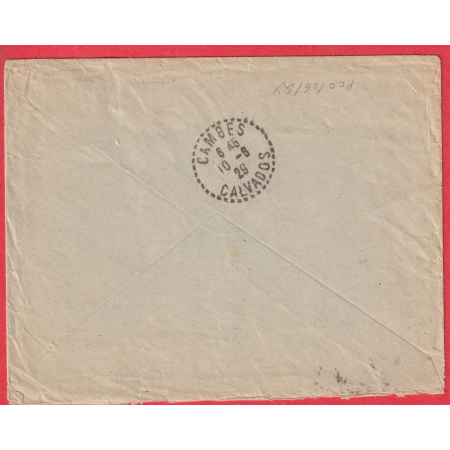 N°202 SEUL SUR LEVEE EXCEPTIONNELLE PARIS  DEPART RP 1929 POUR CAMBES CALVADOS