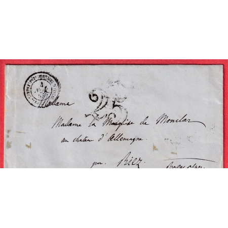 CORPS EXPEDITIONNAIRE ITALIE 1 ERE DIVISION ROME 1853 POUR RIEZ BASSES ALPES