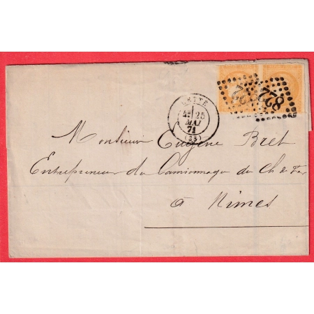 N°43B BISTRE ORANGE GC 822 CETTE HERAULT POUR NIMES GARD