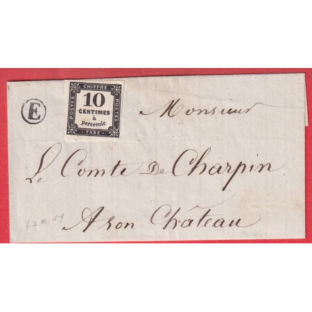 BOITE RURALE E SANS CAD TIMBRE TAXE N°2A NEUF SANS GOMME LE COMTE DE CHARPIN FIRMINY LOIRE 1861