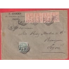 N°111 129 BANDE DE 4 LEVEE EXCEPTIONNELLE PARIS R FONTAINE POUR LYON 1902 4EME ECHELON