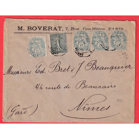 N°111 X4 + N°130  LEVEE EXCEPTIONNELLE PARIS DEPART POUR NIMES GARD DOUBLE PORT