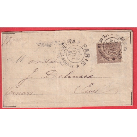 N°69 CACHET ESSAI PARIS PLACE DE LA BOURSE GRAND MODELE 27mm VERNON EURE TIMBRE FISCAL DANS TEXTE