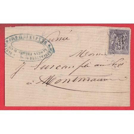 N°77 OBLITERATION OR BOITE RURALE E BLAJAN POUR MONTMAURIN HAUTE GARONNE TARIF LOCALE