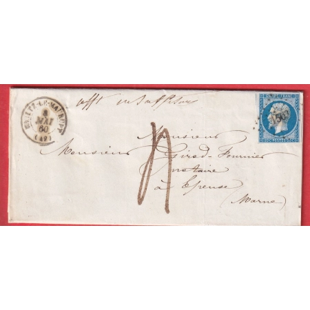 N°14 PC 1503 HEITZ LE MAURUPT MARNE TAXE MANUSCRITE 4 POUR EPENSE