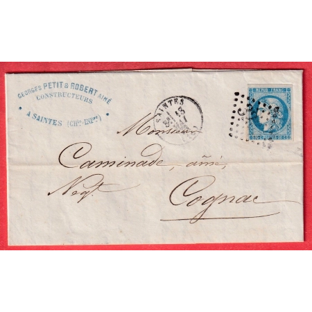 N°46B TTB GC 3265 SAINTES CHARENTE INFERIEURE POUR COGNAC