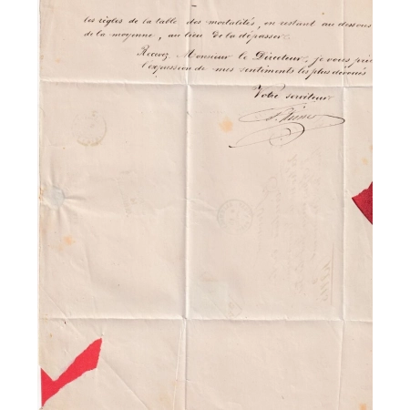 ALSACE LORRAINE CACHET DE GARE DE STRASBOURG BAS RHIN 1876 POUR PARIS