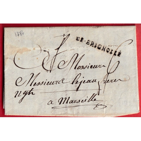 MARQUE DE BRIGNOLLES BRIGNOLES VAR 1787 POUR MARSEILLE INDICE 10