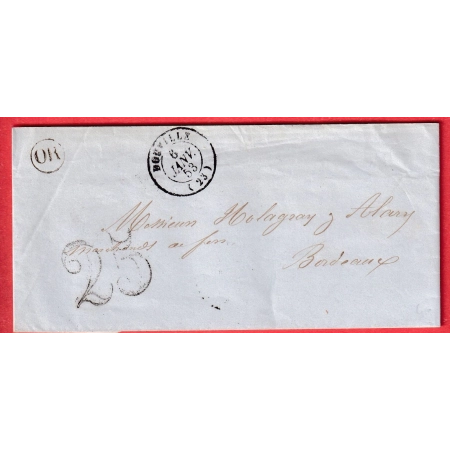 CAD DOUVILLE DORDOGNE TAXE TAMPON 25 OR MONTCLAR POUR BORDEAUX