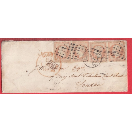 N°16 DEUX PAIRE PARIS ROULETTE GROS POINTS POUR LONDRES LONDON ANGLETERRE 1854