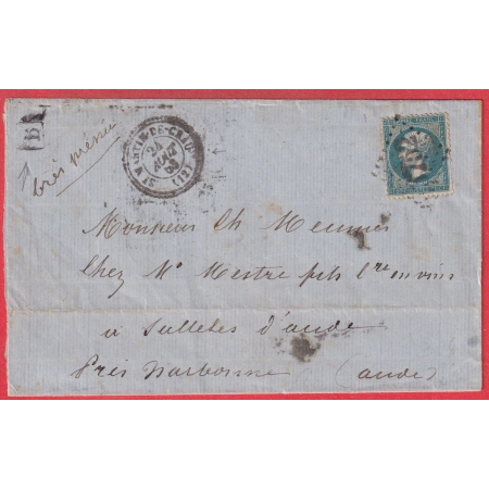 N°22 GC 3752 ST MARTIN DE CRAU BOUCHES DU RHONE CAD TYPE 22 BOITE URBAINE B POUR SALLELES AUDE INDICE 13