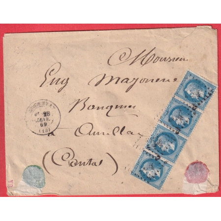 N°29 BANDE DE 4 GC 154 ARGENTAT CORREZE POUR AURILLAC CANTAL