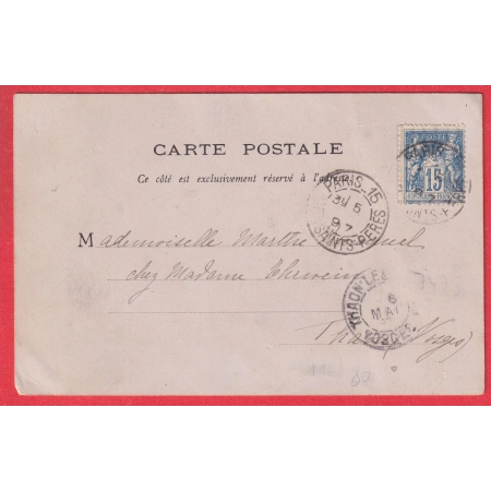 N° 90 PARIS 15 R DES SAINTS PERES LEVEE EXCEPTIONNELLE  3E LEVEE POUR THAON LES VOSGES 1897