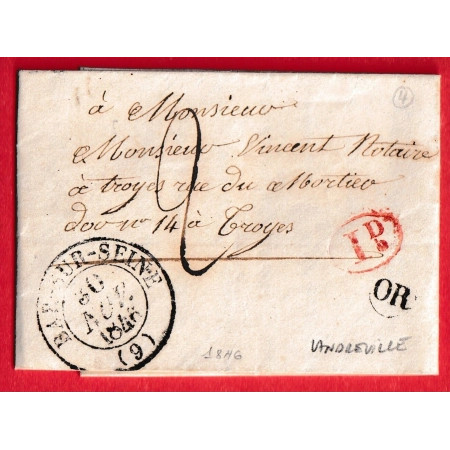 CAD TYPE 13 BAR SUR SEINE AUBE OR + DECIME RURAL LANDREVILLE POUR TROYES