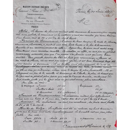 N°19 CAD ROUGE DES IMPRIMES PARIS SUR IMPRIME POUR NANTES 1868