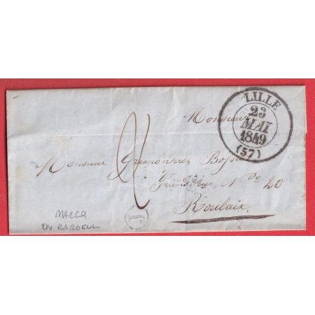 CAD TYPE 13 LILLE NORD BOITE RURALE J MARCQ EN BAROEUL POUR ROUBAIX