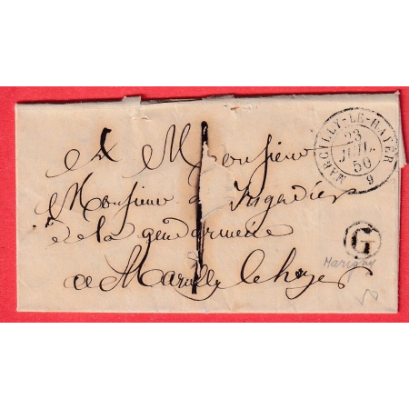 CAD TYPE 15 MARCILLY LE HAYER AUDE TAXE LOCALE 1 BOITE RURALE G MARIGNY POUR MARCILLY LE HAYER