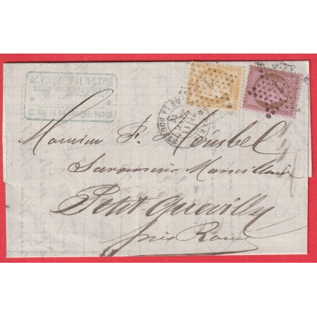 N°54 55 PARIS ETOILE 1 PL DE LA BOURSE POUR PETIT QUEVILLY SEINE INFERIEURE