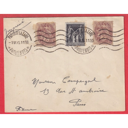 N°83 108 X2 LEVEE EXCEPTIONNELLE PARIS ST LAZARE PAQUEBOTS POUR PARIS