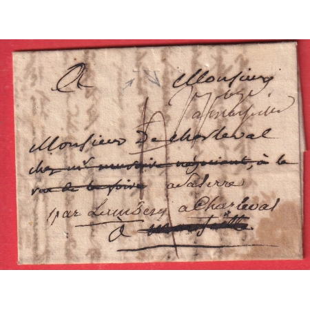 MARQUE A SEC SALON DE PROVENCE 1791 MENTION PORT PAYE A MARSEILLE PRECUSEUR DEBOURSE REEXP CHARLEVAL BOUCHES DU RHONE