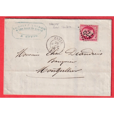 N°24 VARIETE PETIT TIMBRE GC 822 CETTE HERAULT POUR MONTPELLIER