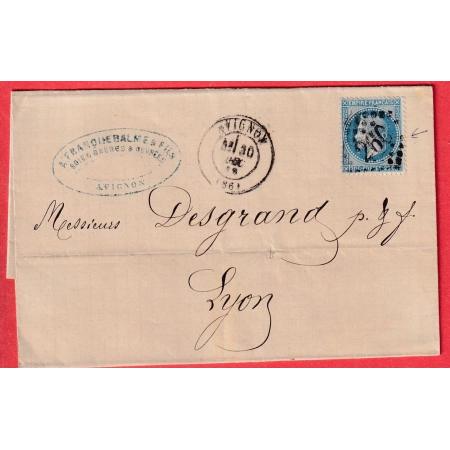 N°29 TRES BELLE VARIETE ANNEAU DERRIERE LA TETE GC 260 AVIGNON POUR LYON