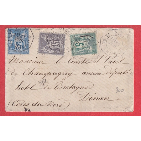 N°75 77 79 LEVEE EXCEPTIONNELLE PARIS PL DE LA MADELEINE TRICOLORE POUR DINAN COTES DU NORD