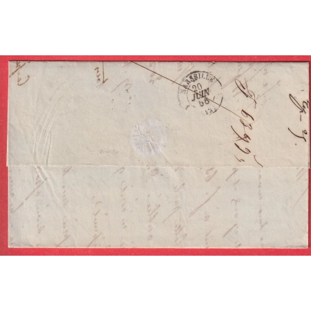 N°14 BLEU NOIR BELLE COULEUR PC TOULON VAR POUR MARSEILLE 1856