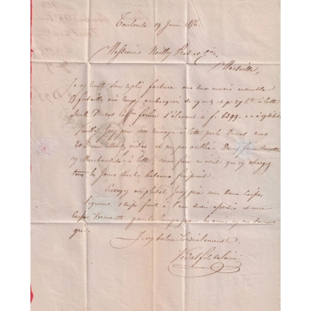 N°14 BLEU NOIR BELLE COULEUR PC TOULON VAR POUR MARSEILLE 1856