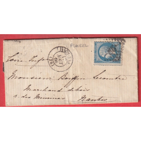 N°22 GC AMIENS SOMME OR DE PROUZEL POUR NANTES 1866