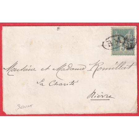 N°75 ANNULATION BM SUR ENVELOPPE DU SENAT JOUR DE L'AN