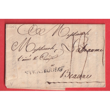 MARQUE STRASBOURG BAS RHIN 1788 BEAUNE COTE D'OR LENAIN N°27 INDICE 8