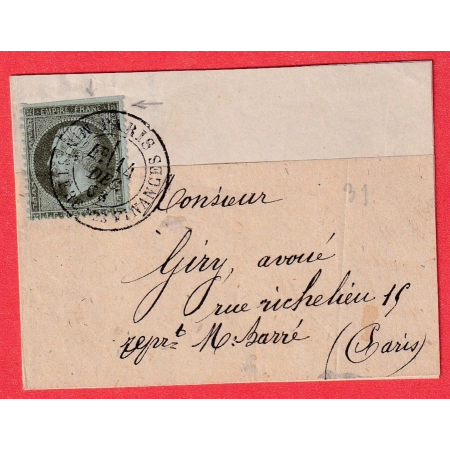 N°19 CAD PARIS MINISTERE DES FINANCES POUR PARIS