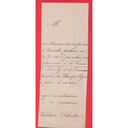 N°19 CAD PARIS MINISTERE DES FINANCES POUR PARIS
