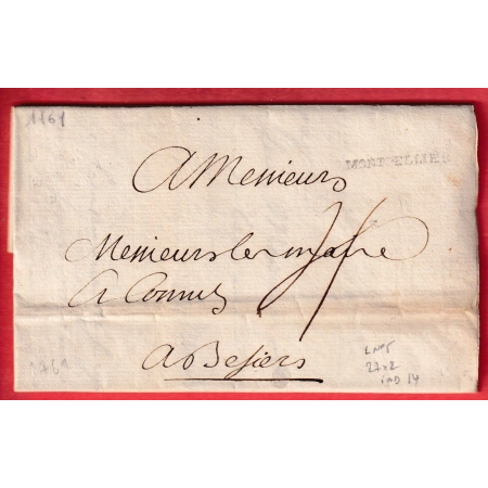 MARQUE MONTPELLIER HERAULT LN°5 27X2 1761 POUR BEZIERS INDICE 14