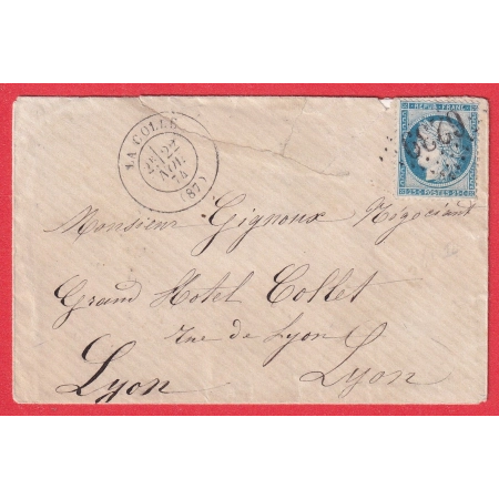 N°60 GC 6329 LA COLLE  SUR LOUP ALPES MARITIMES CAD TYPE 17 POUR LYON RHONE INDICE 20