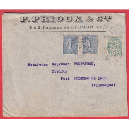 N°111 132 X2 LEVEE EXCEPTIONNELLE PARIS DEPART POUR LODENAU ALLEMAGNE 1906