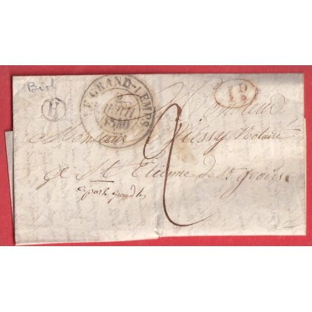 CAD TYPE 13 LE GRAND LEMPS ISERE 1840 BOITE RURALE H BIOL + DECIME RURAL