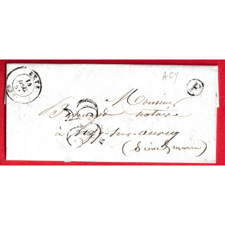 CAD TYPE 15 BETZ OISE 1851 BOITE RURALE F ACY EN MULTIEN POUR LIZY SUR OURCQ