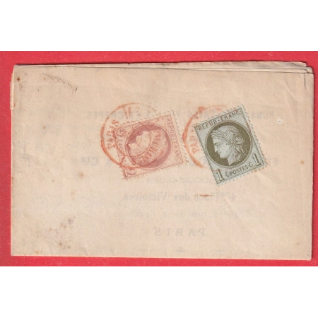 N°50 51 CAD ROUGE DES IMPRIMES PARIS PP SUR FORMULAIRE IMPRIME RARE TARIF A 3C