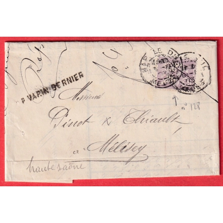 N°128 TYPE MOUCHON 30C VIOLET PERFORE VARIN BERNIER BAR LE DUC 1913 MELISEY HAUTE SAONE