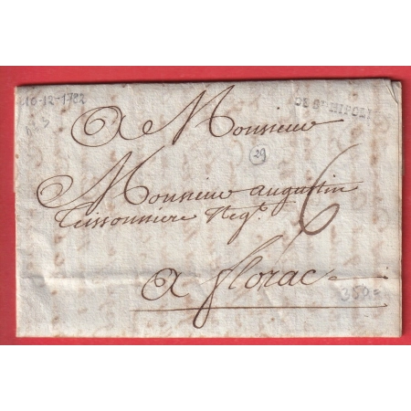 MARQUE DE ST HIPPOLYTE GARD LN°3 INDICE 12 POUR FLORAC LOZERE