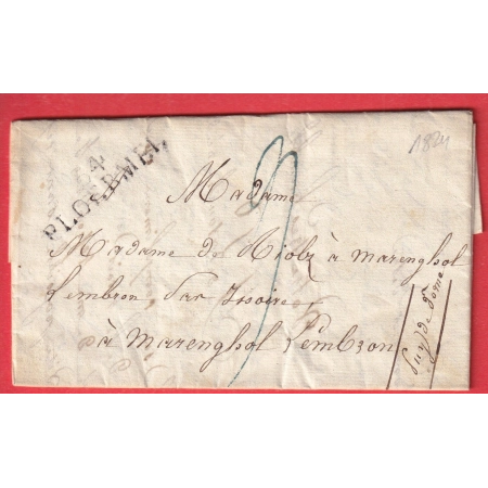MARQUE 54 PLOERMEL MORBIHAN 1824 POUR LEMBRON PUY DE DOME INDICE 7
