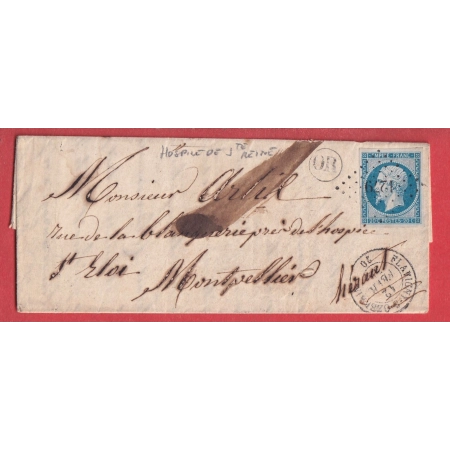 N°14 BDF PC 1279 FLAVIGNY SUR OZERAIN COTE D'OR OR HOSPICE DE STE REINE POUR MONTPELLIER HERAULT