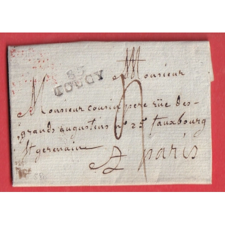 MARQUE 83 TOUCY YONNE 1808 POUR PARIS INDICE 10