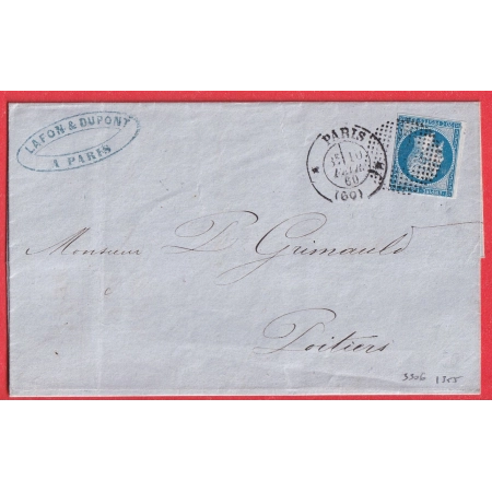 N°14 PARIS CERCLE DE POINTS POTHION 3306 1355 INDICE 16 POUR POITIERS VIENNE